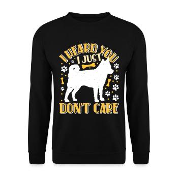 Alaskan Klee Kai - Unisex Pullover - Schwarz - Vorne - Alina (178cm) & Michal (187cm)