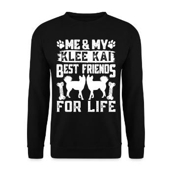 Alaskan Clover Kai - Unisex Sweatshirt - black - Front - Alina (178cm) & Michal (187cm)