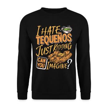 Tequenos Venezuelan - Unisex Sweatshirt - black - Front - Alina (178cm) & Michal (187cm)