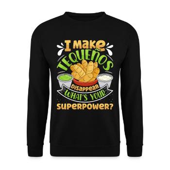 Tequenos Venezuelan - Unisex Sweatshirt - black - Front - Alina (178cm) & Michal (187cm)