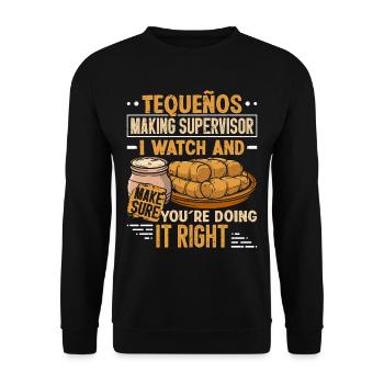 Tequenos Venezuelan - Unisex Sweatshirt - black - Front - Alina (178cm) & Michal (187cm)