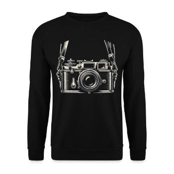 Photographer Photography Photographer Camera - Unisex Sweatshirt - black - Front - Alina (178cm) & Michal (187cm)