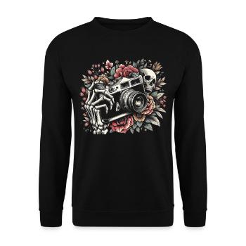 Photographer Photography Photographers Cottagecore - Unisex Sweatshirt - black - Front - Alina (178cm) & Michal (187cm)