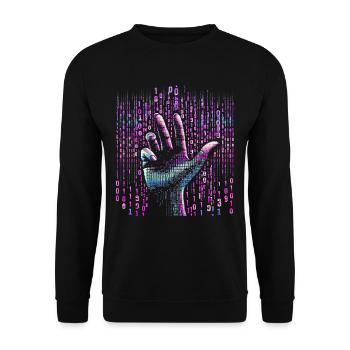 Programmierer Programmieren Informatik - Unisex Pullover - Schwarz - Vorne - Alina (178cm) & Michal (187cm)