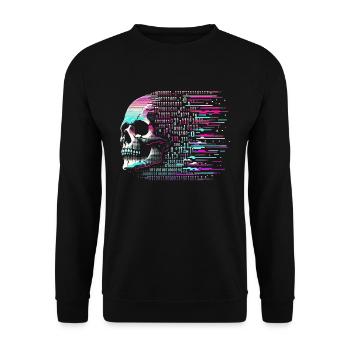 Hacker Programmierer Programmieren Informatik - Unisex Pullover - Schwarz - Vorne - Alina (178cm) & Michal (187cm)
