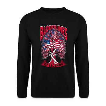 Généalogie Généalogie Américain États-Unis - Sweat-shirt Unisexe - noir - Devant - Alina (178cm) & Michal (187cm)