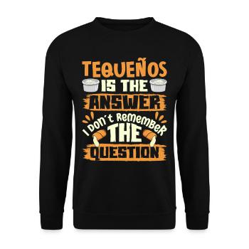 Tequenos Venezuelan - Unisex Sweatshirt - black - Front - Alina (178cm) & Michal (187cm)