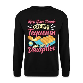 Tequenos Venezuelan - Unisex Sweatshirt - black - Front - Alina (178cm) & Michal (187cm)