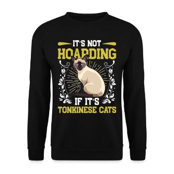 Chat tonkinois - Sweat-shirt Unisexe - noir - Devant - Alina (178cm) & Michal (187cm)