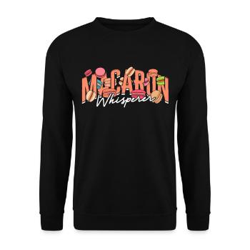 Macaron Whisperer Macaron Baker Patissier - Unisex Sweatshirt - black - Front - Alina (178cm) & Michal (187cm)