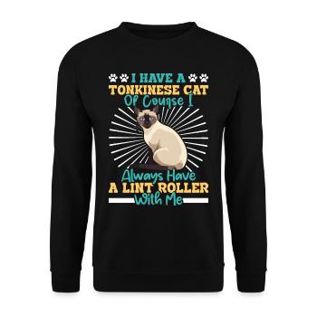 Chat tonkinois - Sweat-shirt Unisexe - noir - Devant - Alina (178cm) & Michal (187cm)
