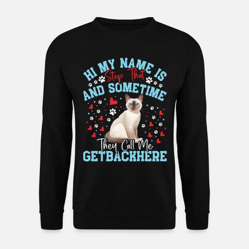 Tonkinese Katze Haustier - Unisex Pullover - Schwarz