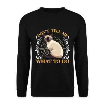 Chat tonkinois - Sweat-shirt Unisexe - noir - Devant - Alina (178cm) & Michal (187cm)