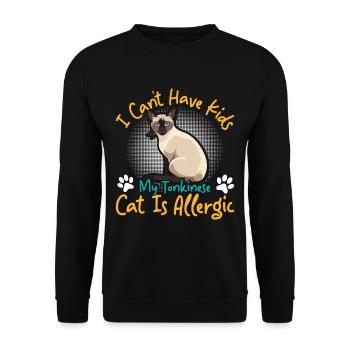 Chat tonkinois - Sweat-shirt Unisexe - noir - Devant - Alina (178cm) & Michal (187cm)