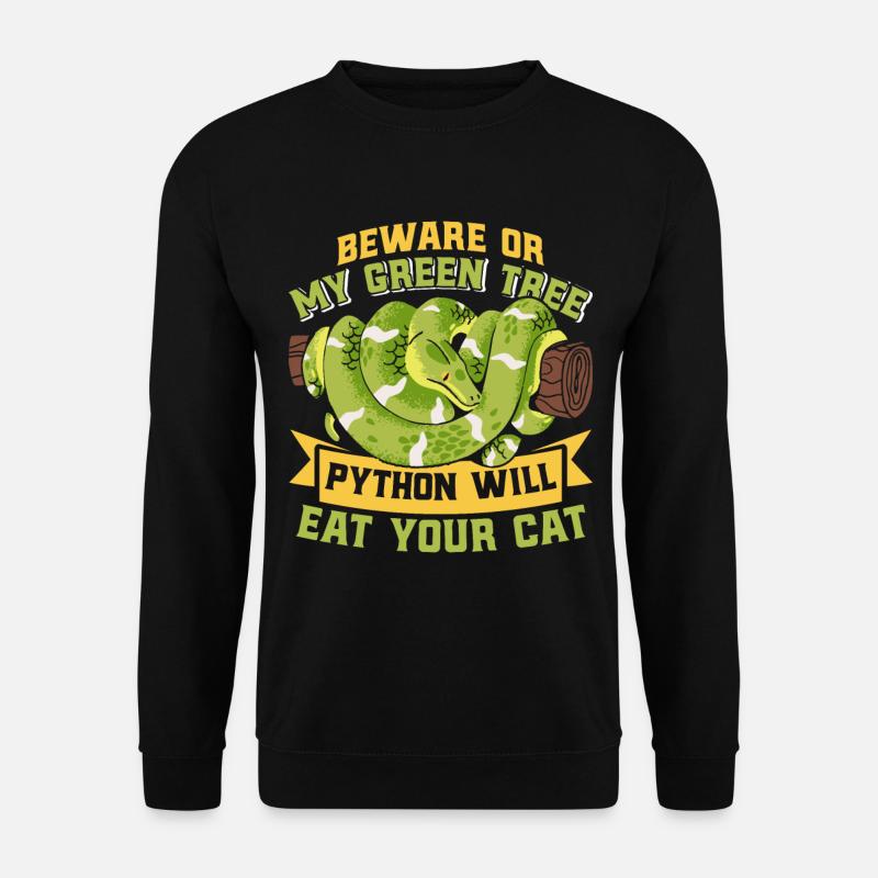 Green Tree Python - Unisex Sweatshirt - black