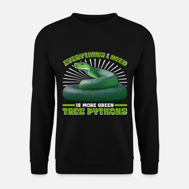 Green Tree Python - Unisex Sweatshirt - black