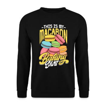 Macaron Macaron Boulanger Pâtissier - Sweat-shirt Unisexe - noir - Devant - Alina (178cm) & Michal (187cm)