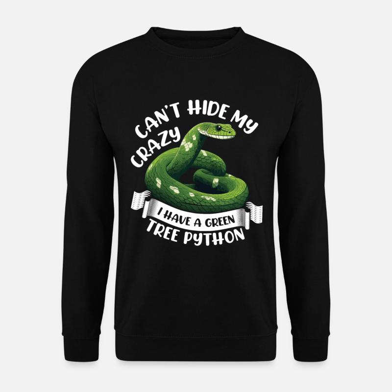Green Tree Python - Unisex Sweatshirt - black