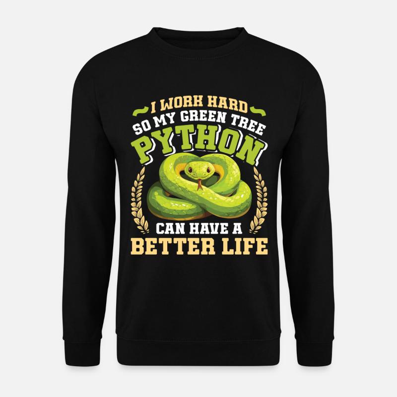 Python arborescent vert - Sweat-shirt Unisexe - noir