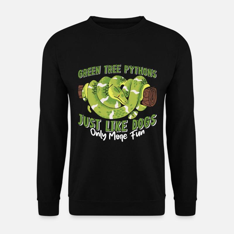 Green Tree Python - Unisex Sweatshirt - black