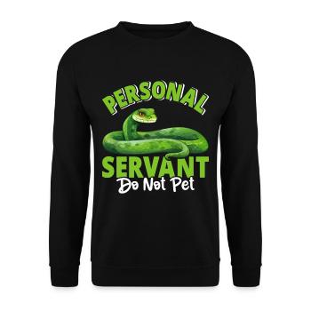 Green Tree Python - Unisex Sweatshirt - black - Front - Alina (178cm) & Michal (187cm)