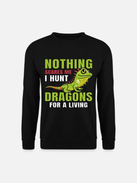 Iguana funny saying - Unisex Sweatshirt - black