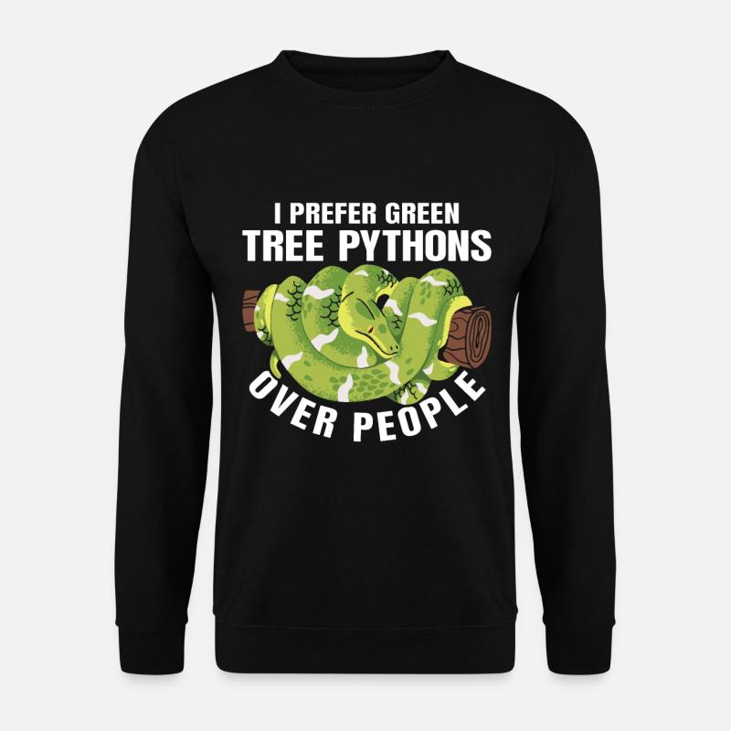 Green Tree Python - Unisex Sweatshirt - black