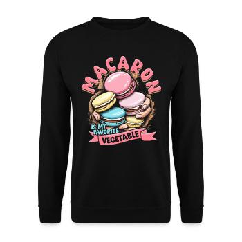 Macaron Macaron Boulanger Pâtissier - Sweat-shirt Unisexe - noir - Devant - Alina (178cm) & Michal (187cm)