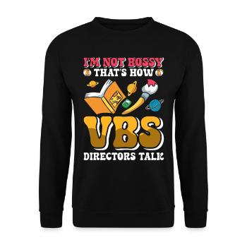 École biblique de vacances, VBS - Sweat-shirt Unisexe - noir - Devant - Alina (178cm) & Michal (187cm)