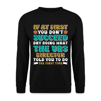 École biblique de vacances, VBS - Sweat-shirt Unisexe - noir - Devant - Alina (178cm) & Michal (187cm)