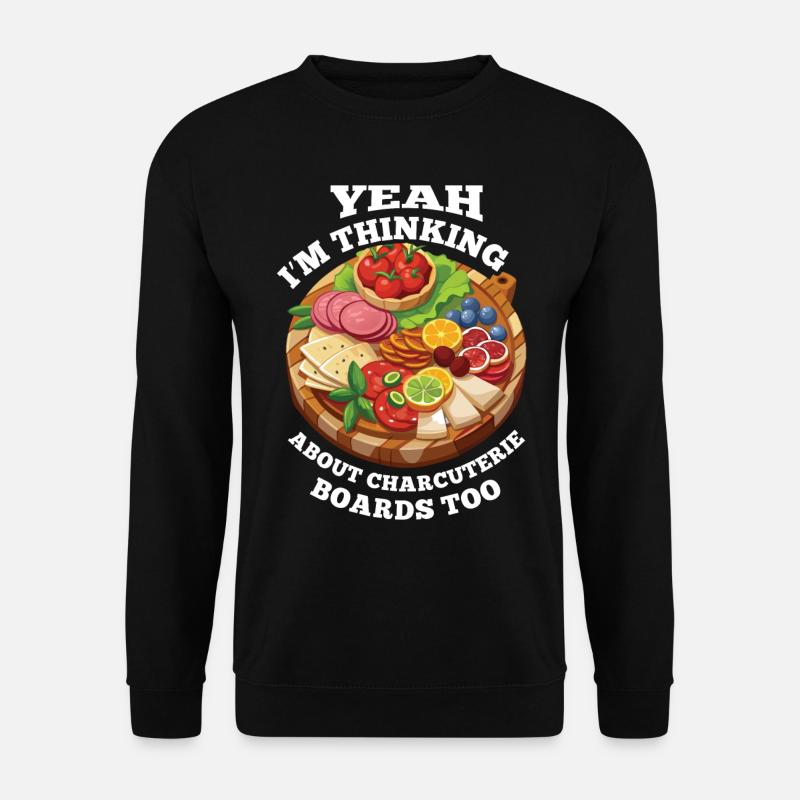 Funny Charcuterie Board - Unisex Pullover - Schwarz