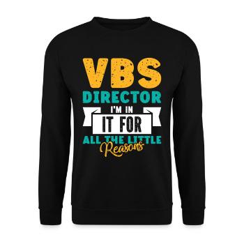 École biblique de vacances, VBS - Sweat-shirt Unisexe - noir - Devant - Alina (178cm) & Michal (187cm)
