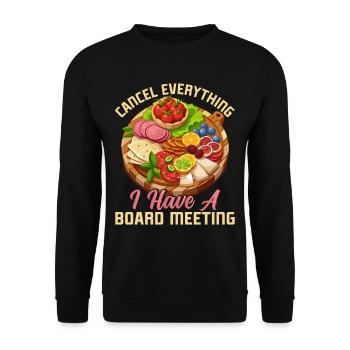 Planche de charcuterie amusante - Sweat-shirt Unisexe - noir - Devant - Alina (178cm) & Michal (187cm)