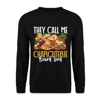 Planche de charcuterie amusante - Sweat-shirt Unisexe - noir - Devant - Alina (178cm) & Michal (187cm)