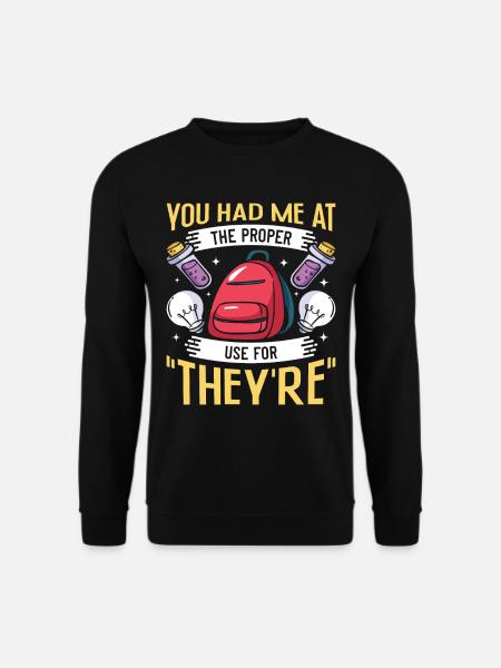 Funny English School Teacher - Unisex Pullover - Schwarz
