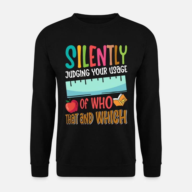 Funny English School Teacher - Unisex Pullover - Schwarz