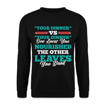 Funny English School Teacher - Unisex Pullover - Schwarz - Vorne - Alina (178cm) & Michal (187cm)
