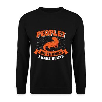 Newt - Unisex Sweatshirt - black - Front - Alina (178cm) & Michal (187cm)