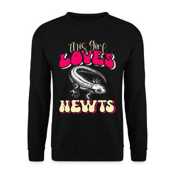 Newt - Unisex Sweatshirt - black - Front - Alina (178cm) & Michal (187cm)