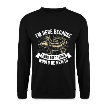 Newt - Unisex Sweatshirt - black - Front - Alina (178cm) & Michal (187cm)