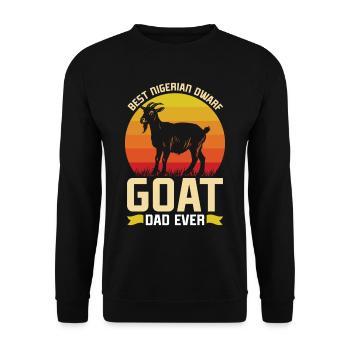 Goat lovers, Nigerian pygmy goats - Unisex Sweatshirt - black - Front - Alina (178cm) & Michal (187cm)