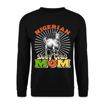 Goat lovers, Nigerian pygmy goats - Unisex Sweatshirt - black - Front - Alina (178cm) & Michal (187cm)