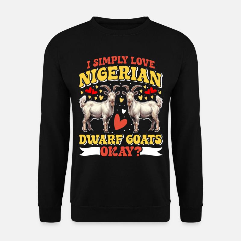 Goat lovers, Nigerian pygmy goats - Unisex Sweatshirt - black
