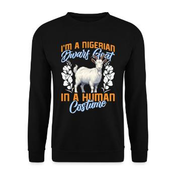 Goat lovers, Nigerian pygmy goats - Unisex Sweatshirt - black - Front - Alina (178cm) & Michal (187cm)