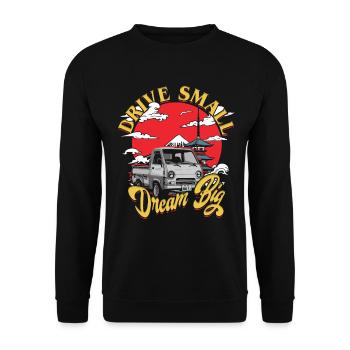 Pas de camion, petit, rêve grand - Sweat-shirt Unisexe - noir - Devant - Alina (178cm) & Michal (187cm)