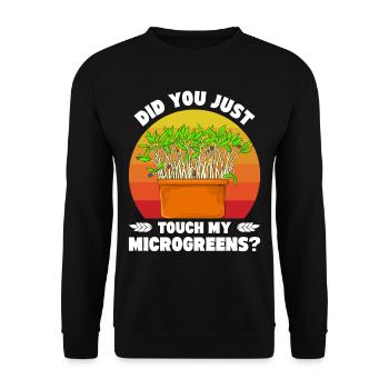 Micro-pousses Micro-pousses - Sweat-shirt Unisexe - noir - Devant - Alina (178cm) & Michal (187cm)