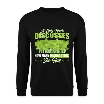 Micro-pousses Micro-pousses - Sweat-shirt Unisexe - noir - Devant - Alina (178cm) & Michal (187cm)
