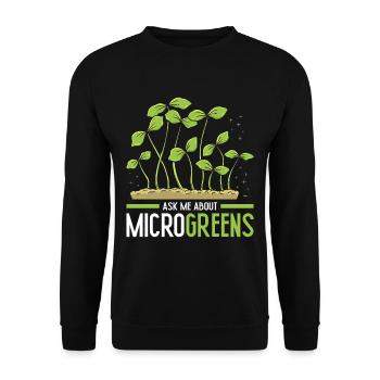 Micro-pousses Micro-pousses - Sweat-shirt Unisexe - noir - Devant - Alina (178cm) & Michal (187cm)