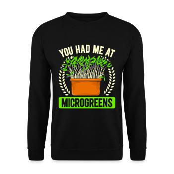 Micro-pousses Micro-pousses - Sweat-shirt Unisexe - noir - Devant - Alina (178cm) & Michal (187cm)