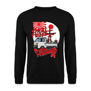 Kei Truck Small Truck Big Personality - Unisex Pullover - Schwarz - Vorne - Alina (178cm) & Michal (187cm)